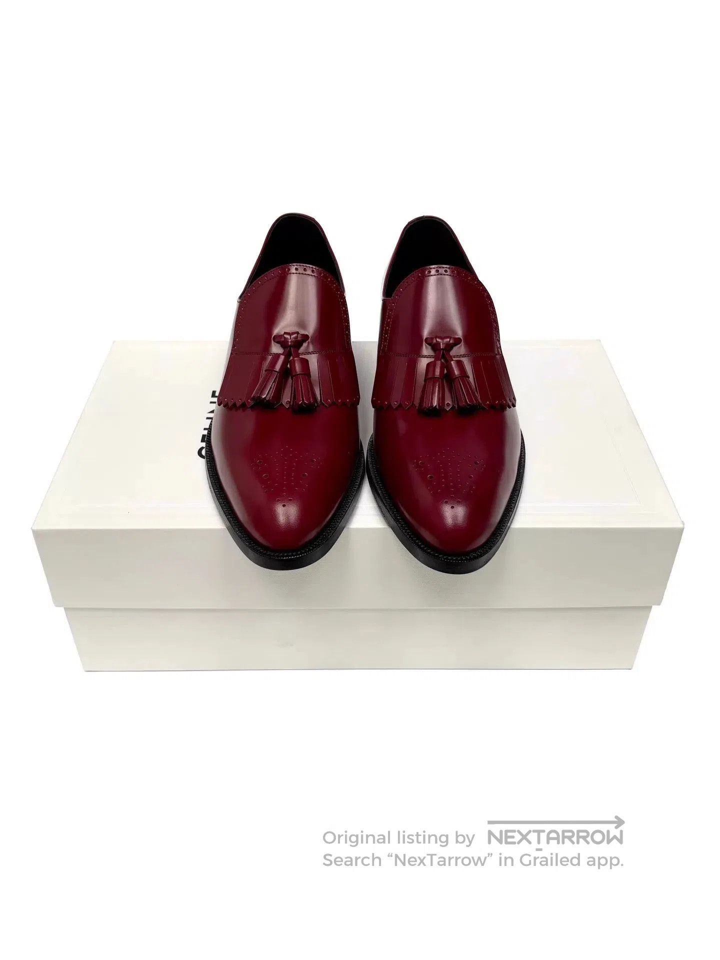 Celine Red Tassel Loafers Size 7. Size US 7 / EU 40 - 3 Thumbnail