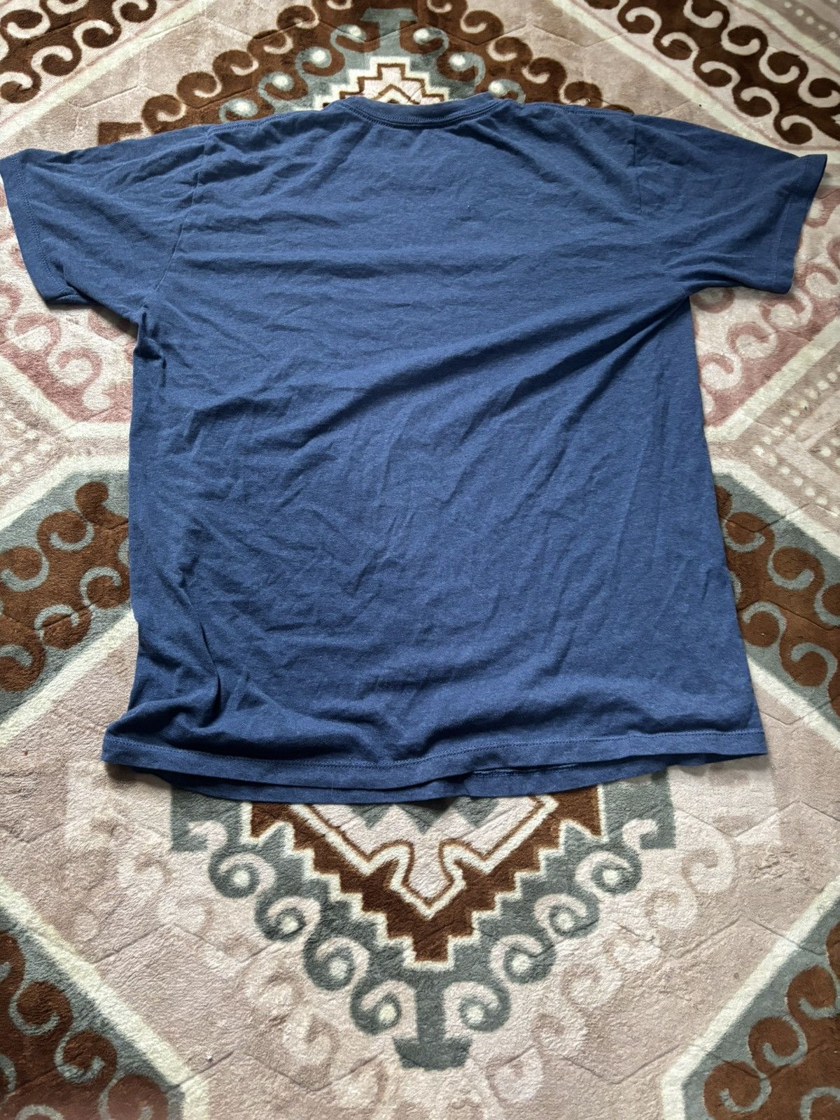 Fruit Of The Loom Blue vintage Roots stripe T-shirt Size US L / EU 52-54 / 3 - 2 Thumbnail