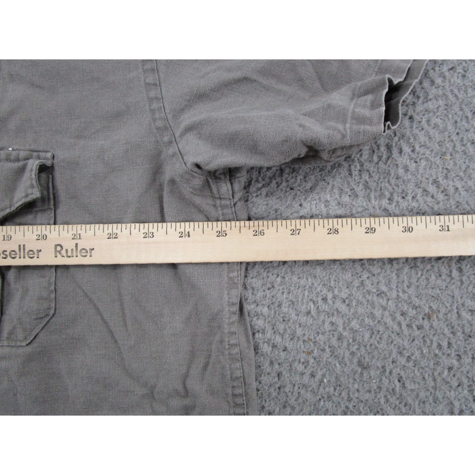 Gap VINTAGE Gap Button-Up Shirt Men 2XL Cotton Linen Short Sleeve Gray Retro Utility Pocket Shirt Mens Size 2XL Size US XXL / EU 58 / 5 - 5 Thumbnail
