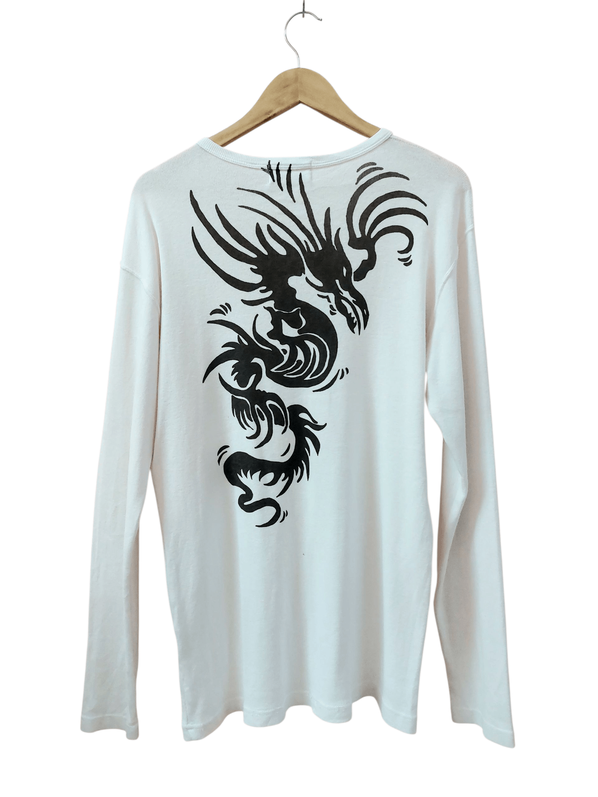 Avirex Avirex Beast Skulls Dragon Long Shirts Size US XL / EU 56 / 4 - 2 Thumbnail