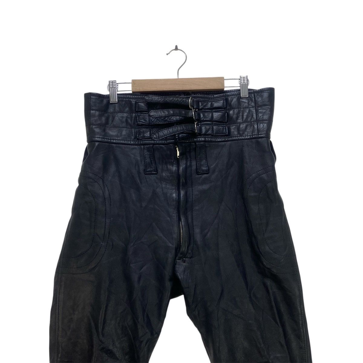 Japanese Brand Vintage Japanese Brand Fremantle Lace Leather Biker Pants Size US 30 / EU 46 - 5 Thumbnail