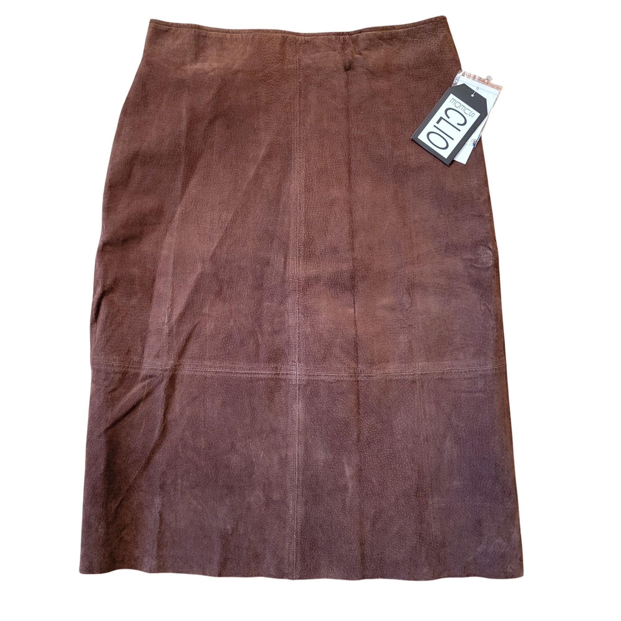 Vintage NEW Vintage Clio 12 Brown Genuine Leather Suede Jacket Skirt Size XL / US 12-14 / IT 48-50 - 4 Thumbnail