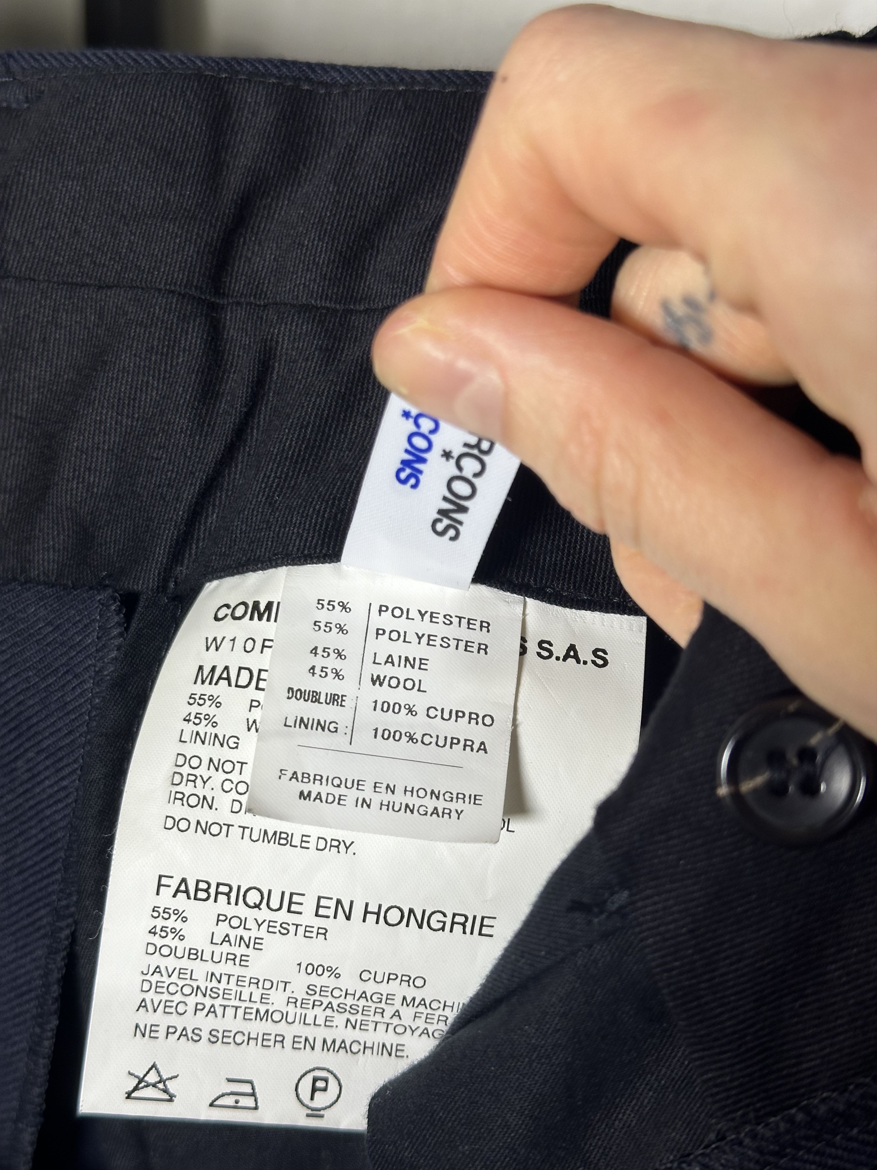 Comme des Garcons Comme Des Garcons Shoulder Strap Wool Trousers In Blue Size 28" / US 6 / IT 42 - 10 Thumbnail