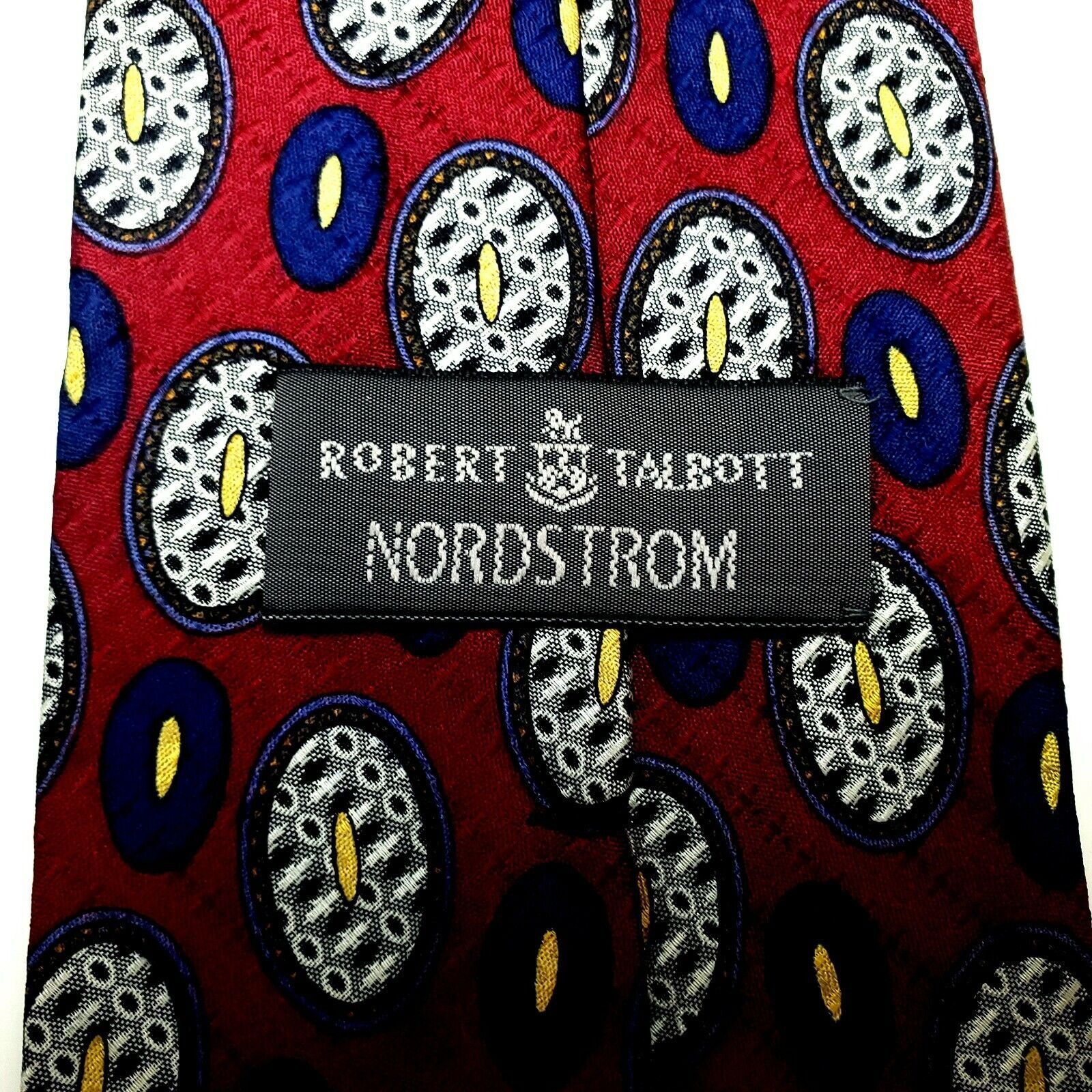 Robert Talbott Robert Talbot Nordstrom Silk Tie Red Print Classic Geometric Size ONE SIZE - 3 Thumbnail