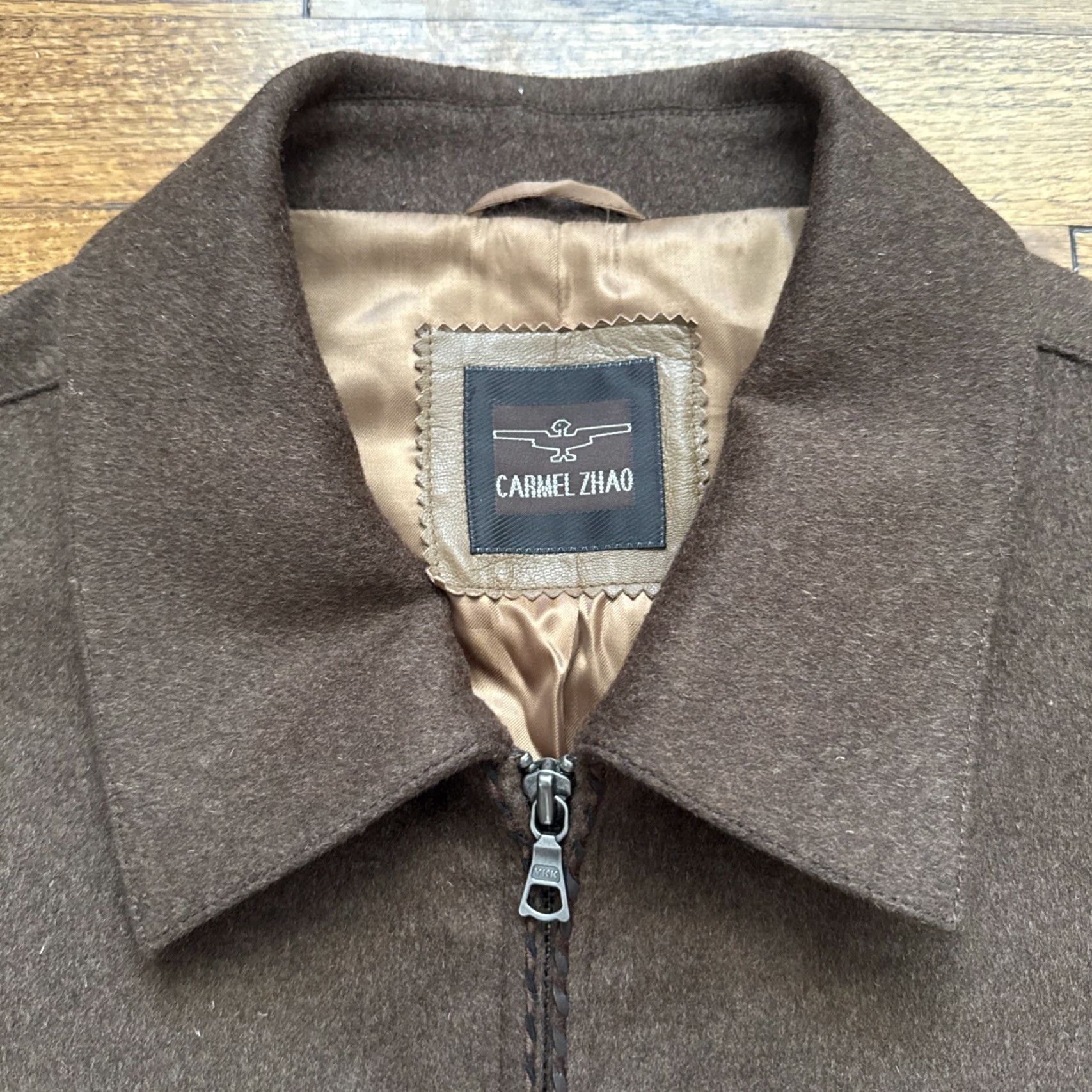 Vintage Carmel Zhao Full Zip Jacket Coat BROWN XL Wool & Cashmere Size XL / US 12-14 / IT 48-50 - 5 Thumbnail