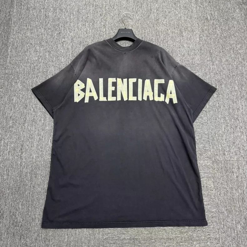 Balenciaga Balenciaga Tape Letter Patchwork Short Sleeve Size US L / EU 52-54 / 3 - 1 Thumbnail
