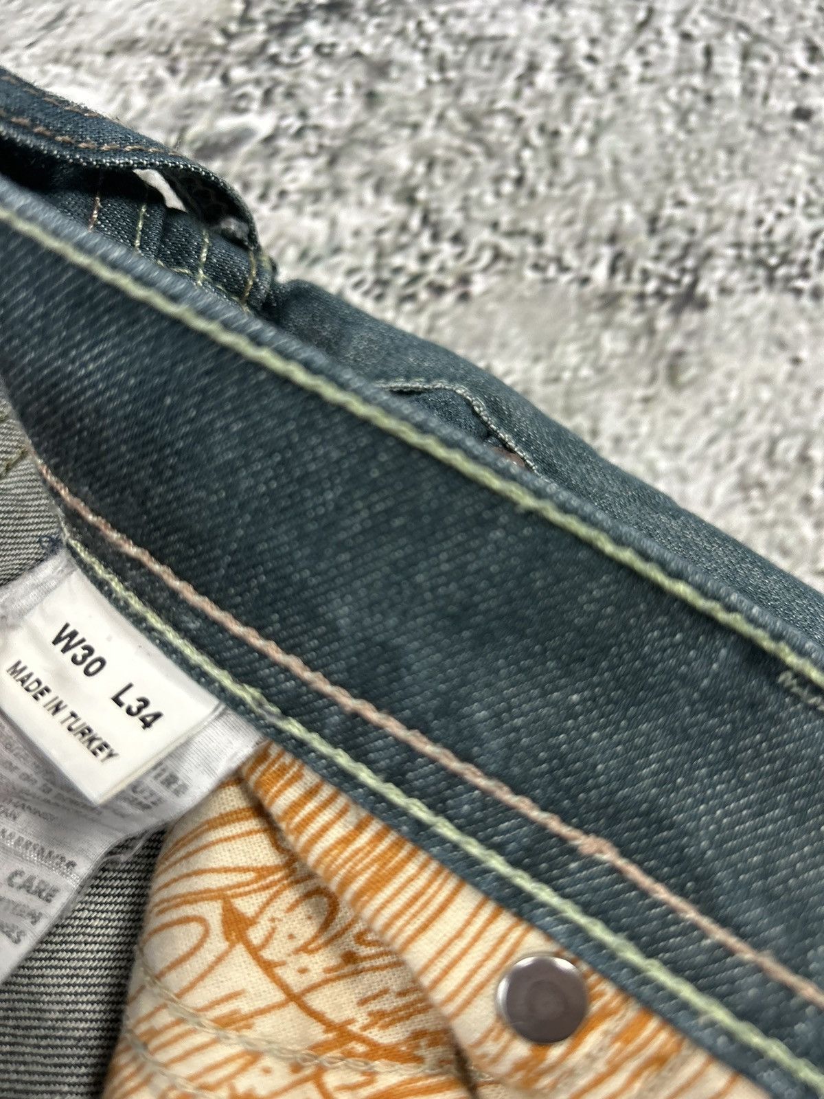 Evisu Evisu x Puma vintage navy green jeans seagulls distressed Size US 30 / EU 46 - 10 Thumbnail