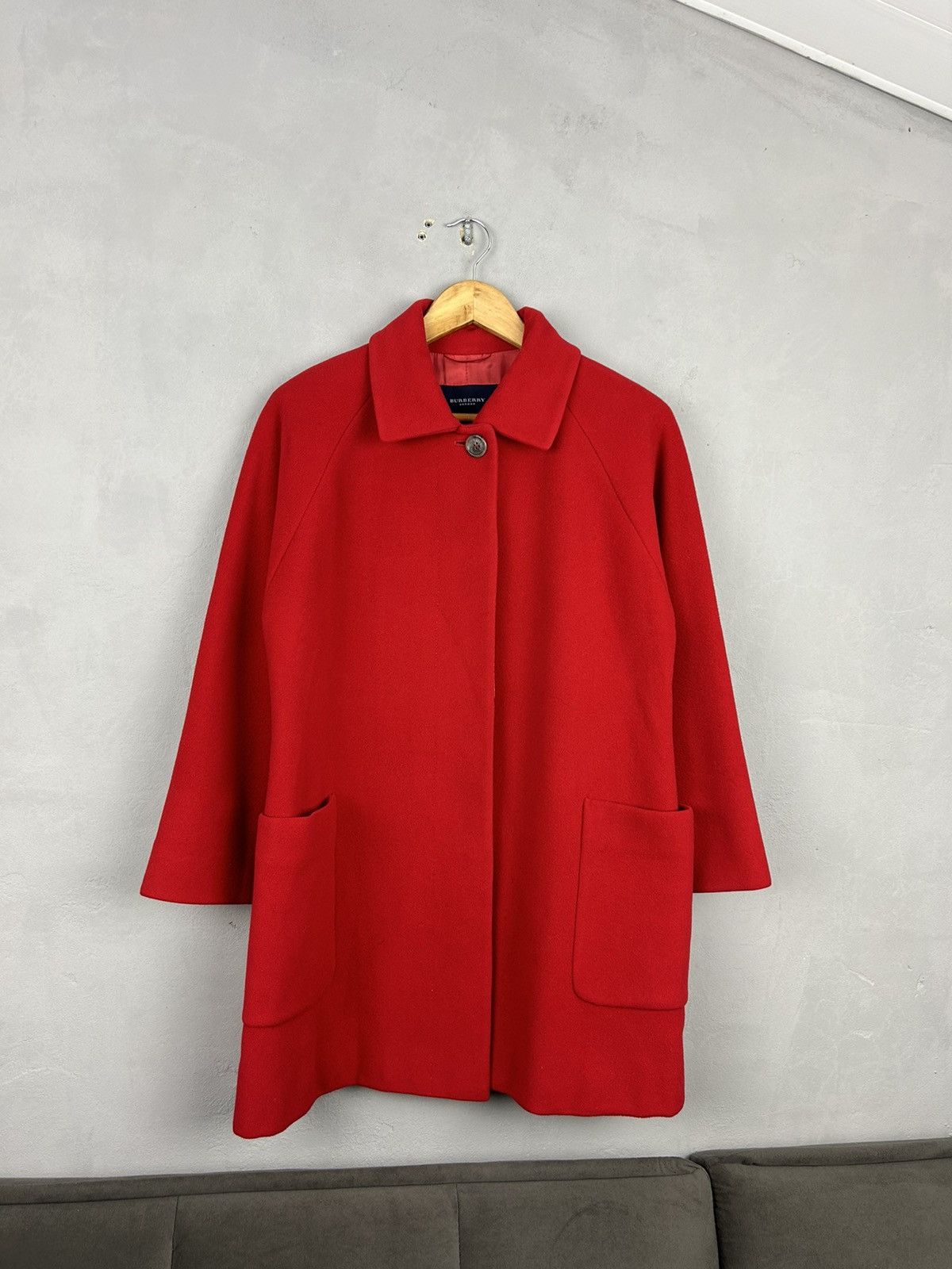 Burberry Burberry London Red Wool Cashmere Coat – Women’s 38 Size M / US 6-8 / IT 42-44 - 2 Thumbnail