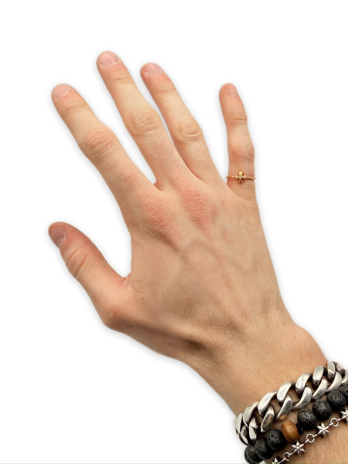 Chrome Hearts Chrome Hearts 22k Gold Factory Diamond Set Plus Ring Size ONE SIZE - 5 Thumbnail