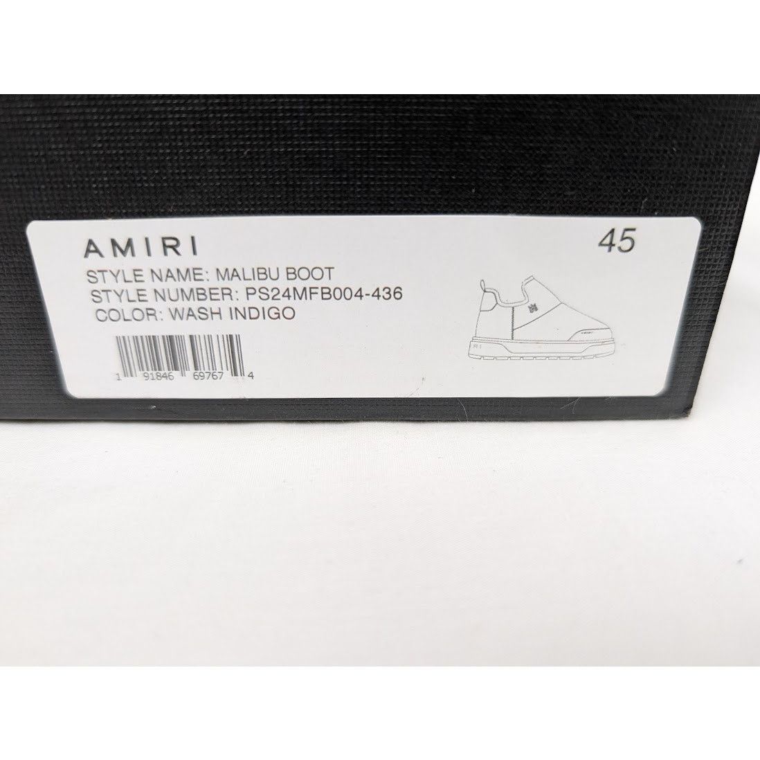 Amiri o1rshd1 Malibu Boot in Wash Indigo Size US 12 / EU 45 - 23 Thumbnail