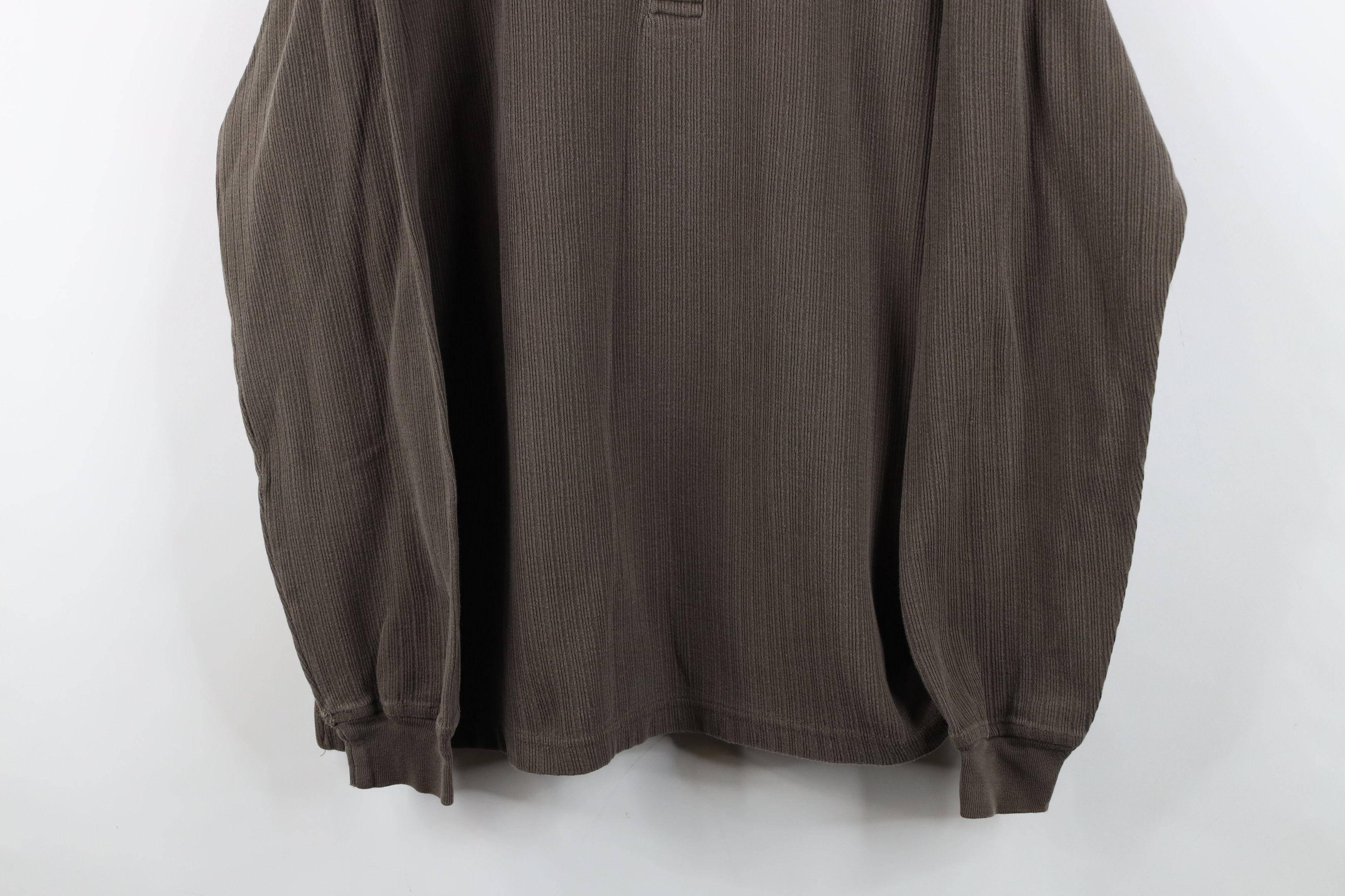 Vintage Vintage 90s Streetwear Ribbed Long Sleeve Henley T-Shirt Size US L / EU 52-54 / 3 - 3 Thumbnail