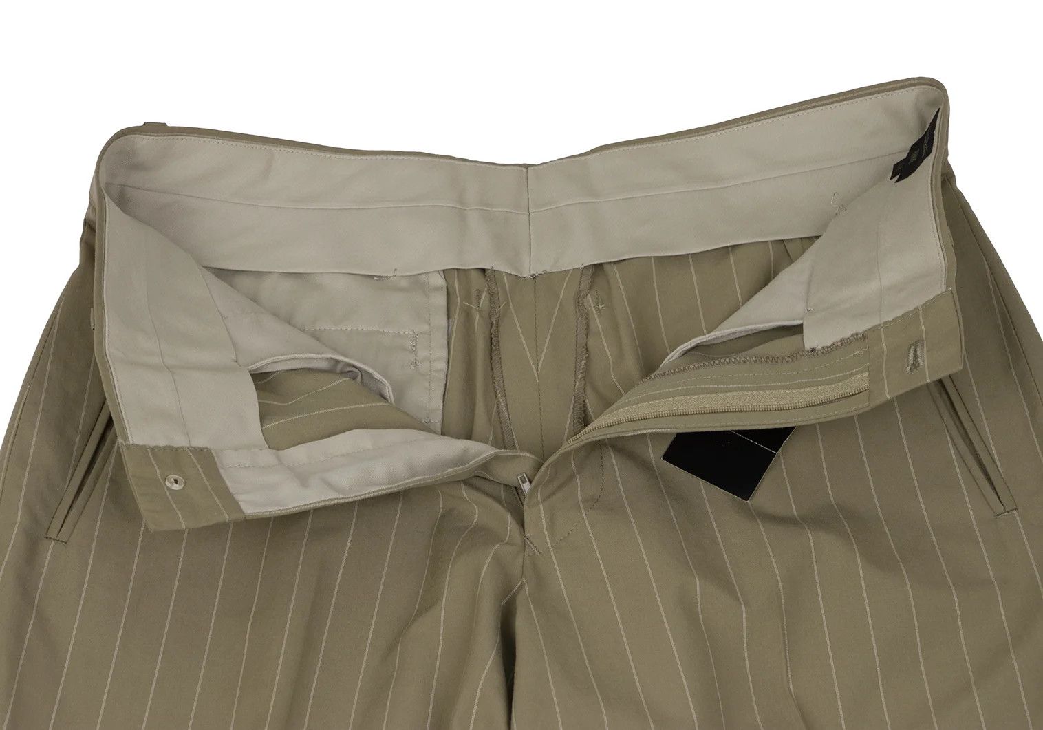 Jean Paul Gaultier Cotton Stripe Pants in Beige, Size 48 Size US 32 / EU 48 - 6 Thumbnail