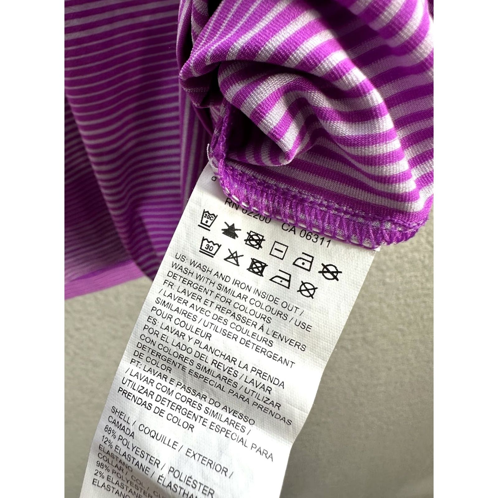 Puma VINTAGE Women's Puma Golf Dry Cell Purple Gold Stripe Vest Top Tennis Athletic XS NWOT Size XS / US 0-2 / IT 36-38 - 6 Thumbnail