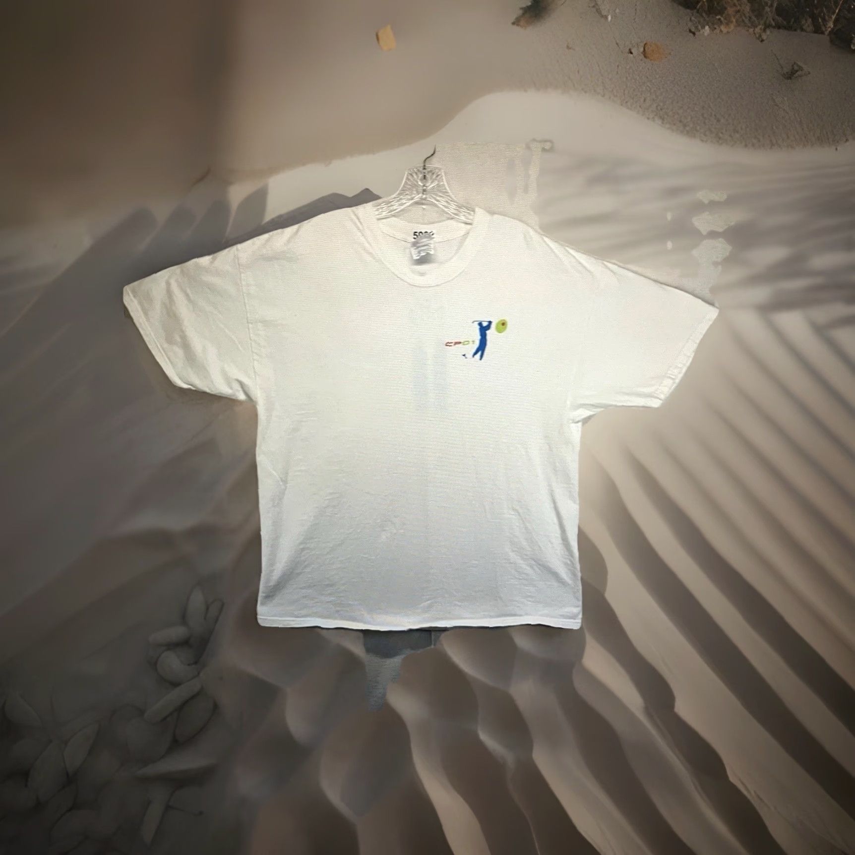 Hanes VINTAGE 2001 Hanes South Beech Golf T-Shirt Mens XL White Graphic Print Martini Olive Y2K Size US XL / EU 56 / 4 - 2 Thumbnail