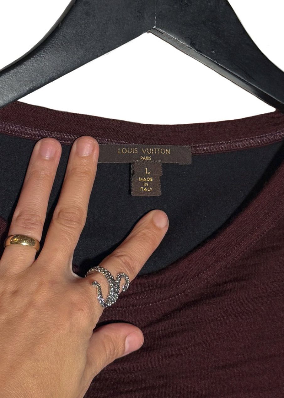 Louis Vuitton Louis Vuitton 2010 Burgundy Star Button Accents Top Size L / US 10 / IT 46 - 7 Thumbnail