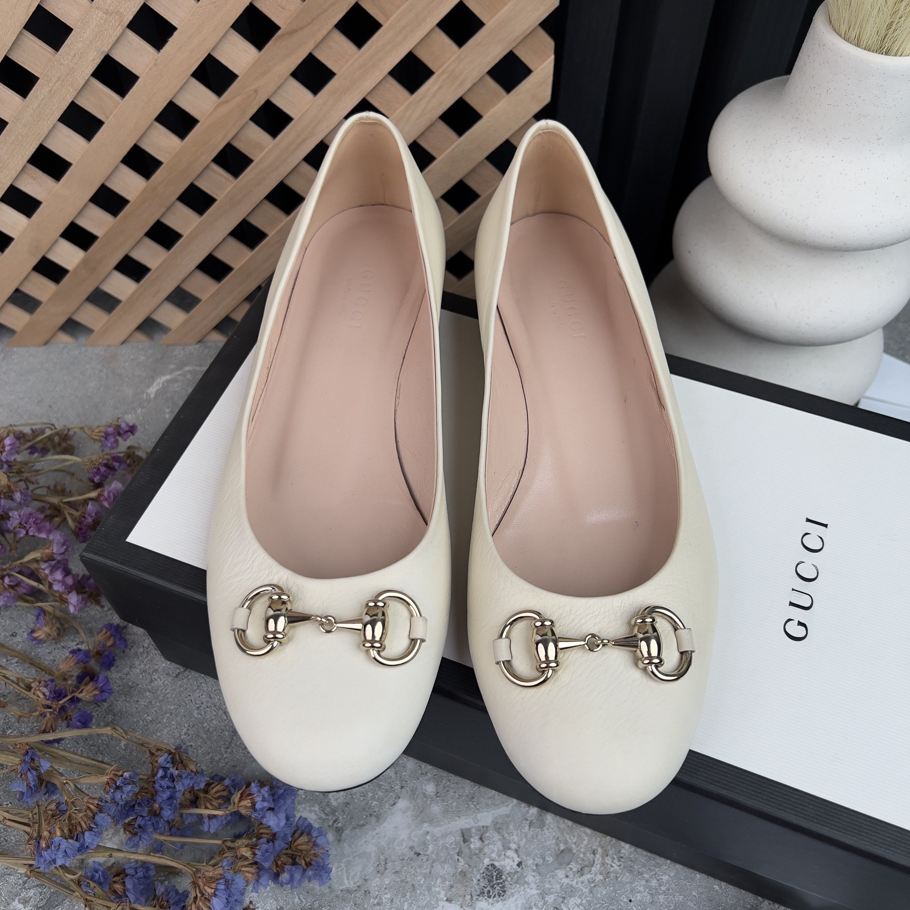 Gucci Ballerines Horsebit Ballet Flats Leather Size US 6.5 / IT 36.5 - 2 Thumbnail