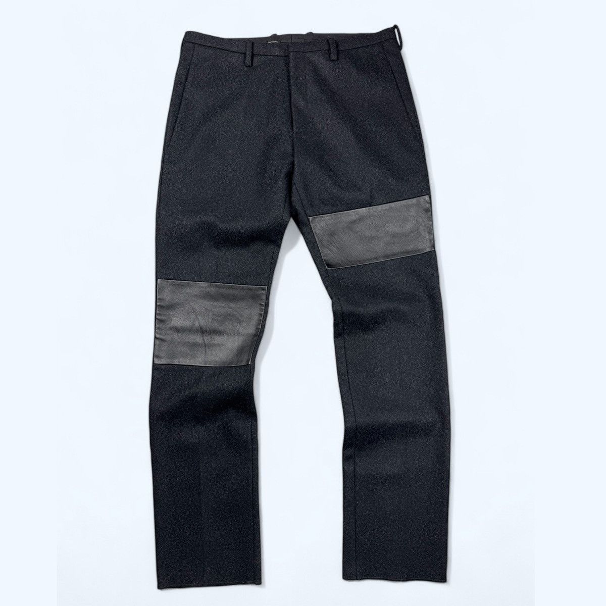 Neil Barrett Neil Barret wool leather patch pants size 48 made in Italy Size US 32 / EU 48 - 11 Thumbnail