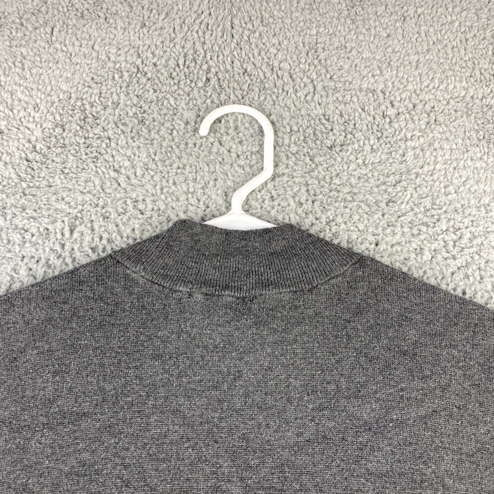 H&M VINTAGE H&M Women's Cropped Turtleneck Sweater Size L Gray Wool Blend Pullover Casual Winter 80s Style Size L / US 10 / IT 46 - 7 Thumbnail