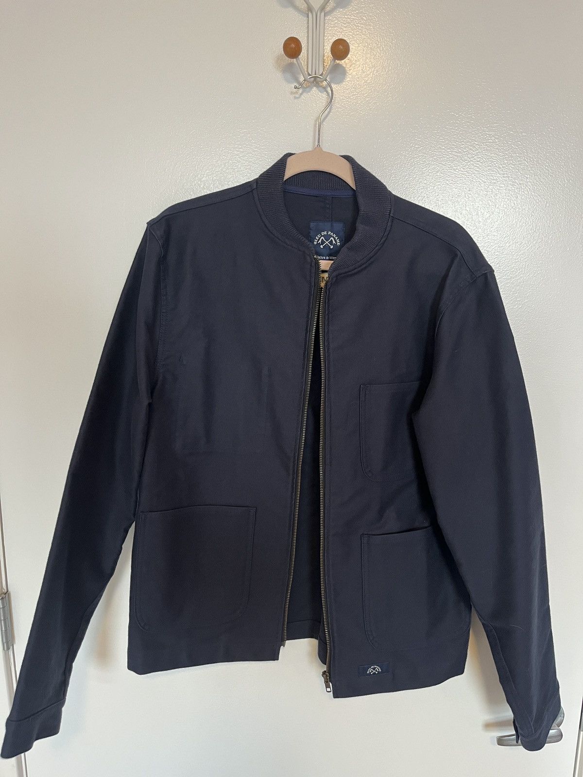 image of Bleu De Paname Bomber Jacket in Blue, Men's (Size Medium)