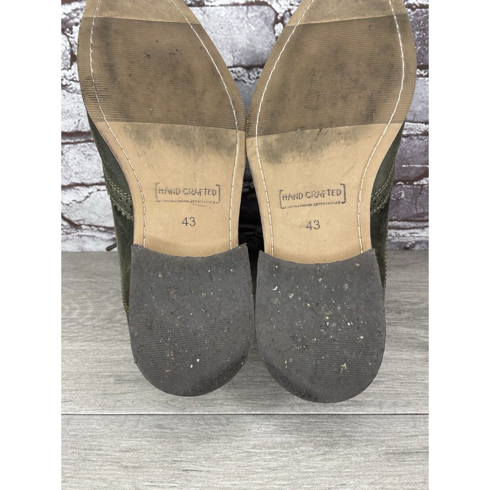 Steve Madden Steve Madden Iggy Green Leather Handcrafted Wingtip Oxfords Size US 10 / EU 43 - 7 Thumbnail