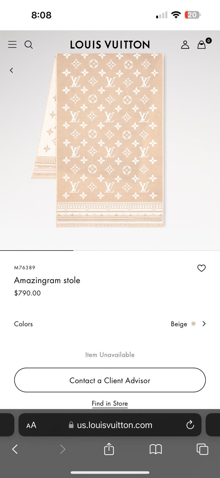 Louis Vuitton Louis Vuitton Amazingram Stole Scarf Size ONE SIZE - 6 Thumbnail