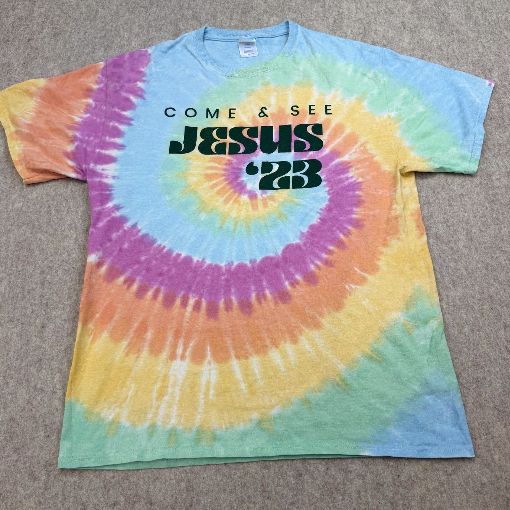 Port & Company Port & Company Shirt Mens Large Tie Dye Jesus '23 Morgantown PA Rally Event Tee Size US L / EU 52-54 / 3 - 2 Thumbnail