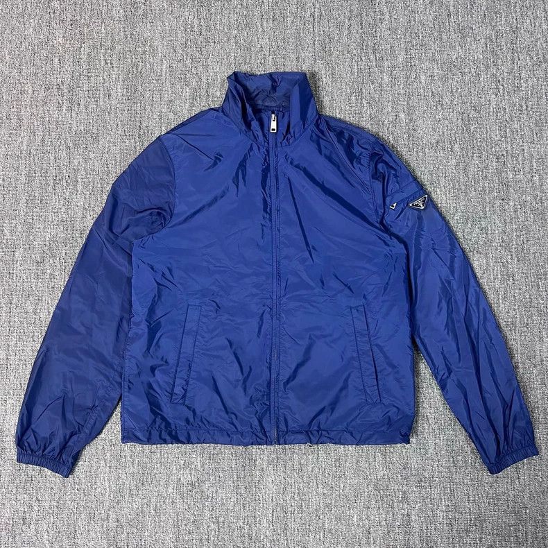 Prada Prada Blue Triangle Logo Jacket Size US L / EU 52-54 / 3 - 1 Thumbnail