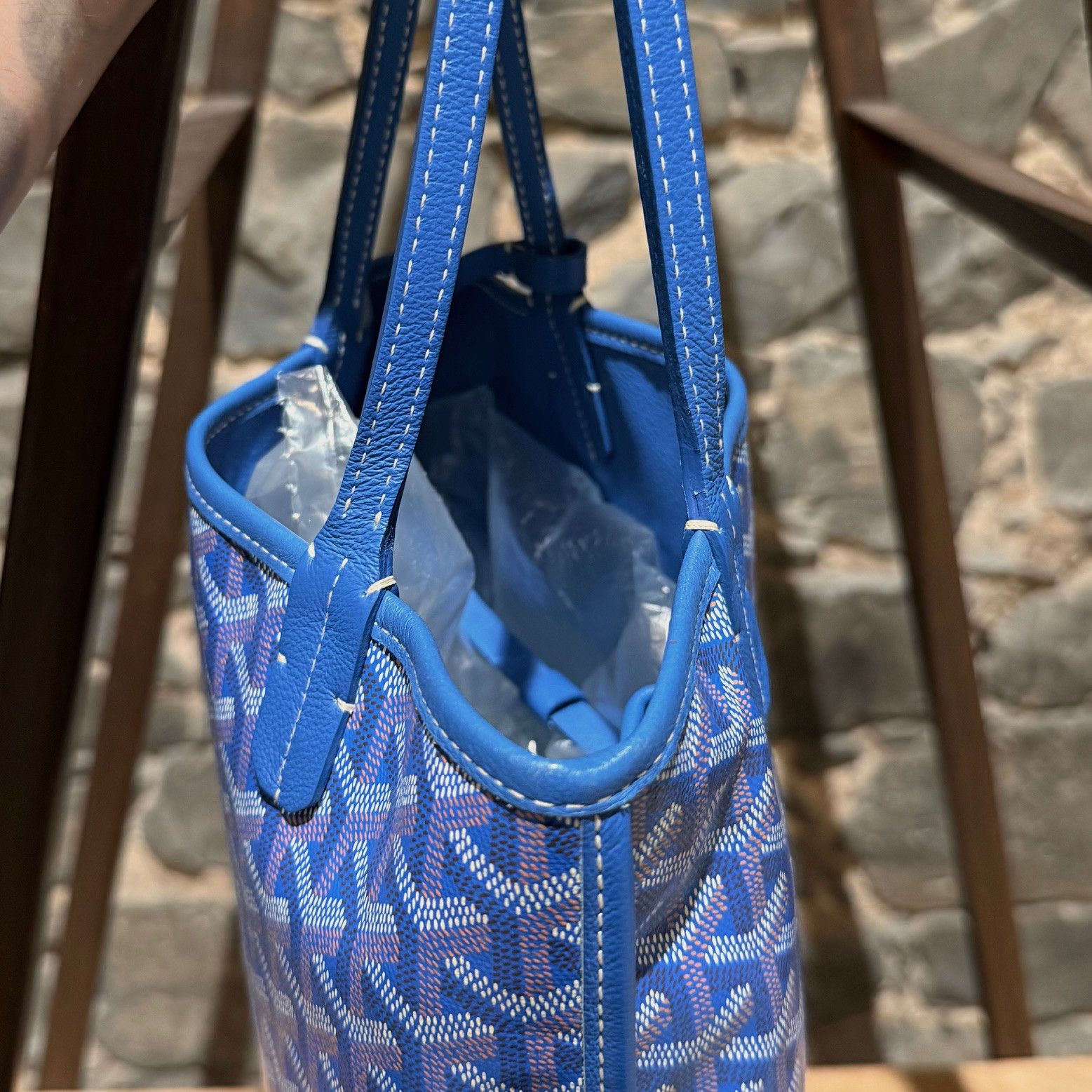 Goyard Goyard Blue Goyardine Mini Anjou Shoulder Bag Size ONE SIZE - 6 Thumbnail