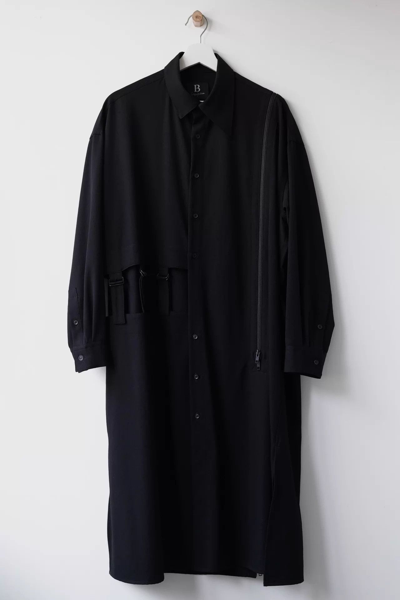 Yohji Yamamoto Yohji Yamamoto 19AW Decon Zip Shirt Coat Gaba Wool S2 Size US M / EU 48-50 / 2 - 1 Thumbnail