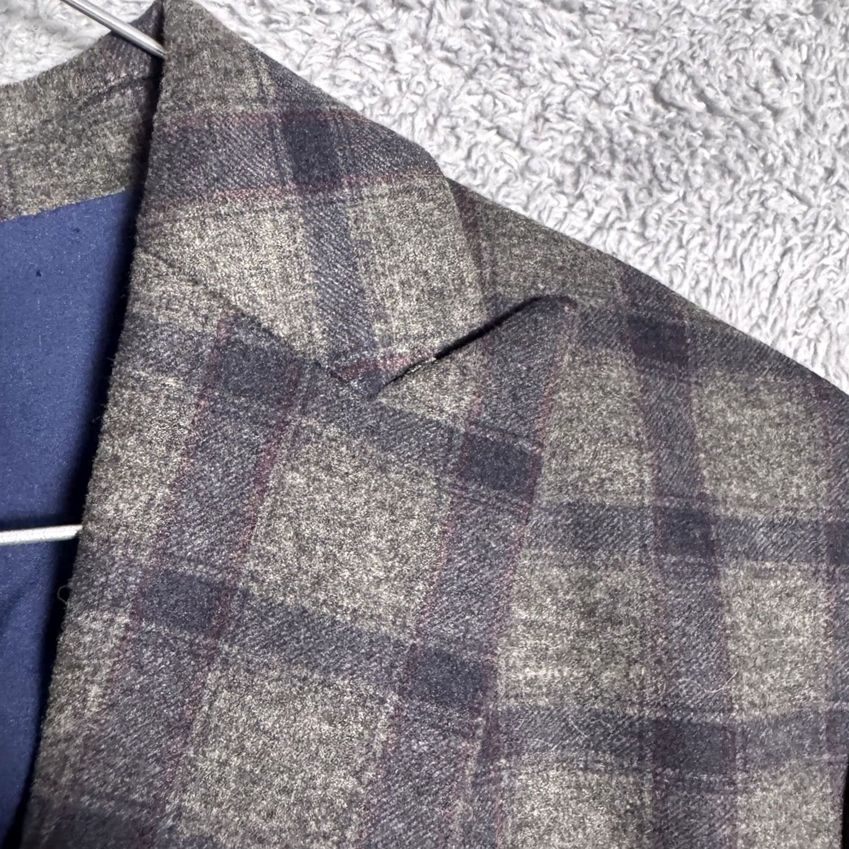 Joseph Abboud Joseph Abboud Blazer Men M Peak Lapel Slim 1 Button Windowpane Sport Coat Jacket Blazer Size 40R - 5 Thumbnail