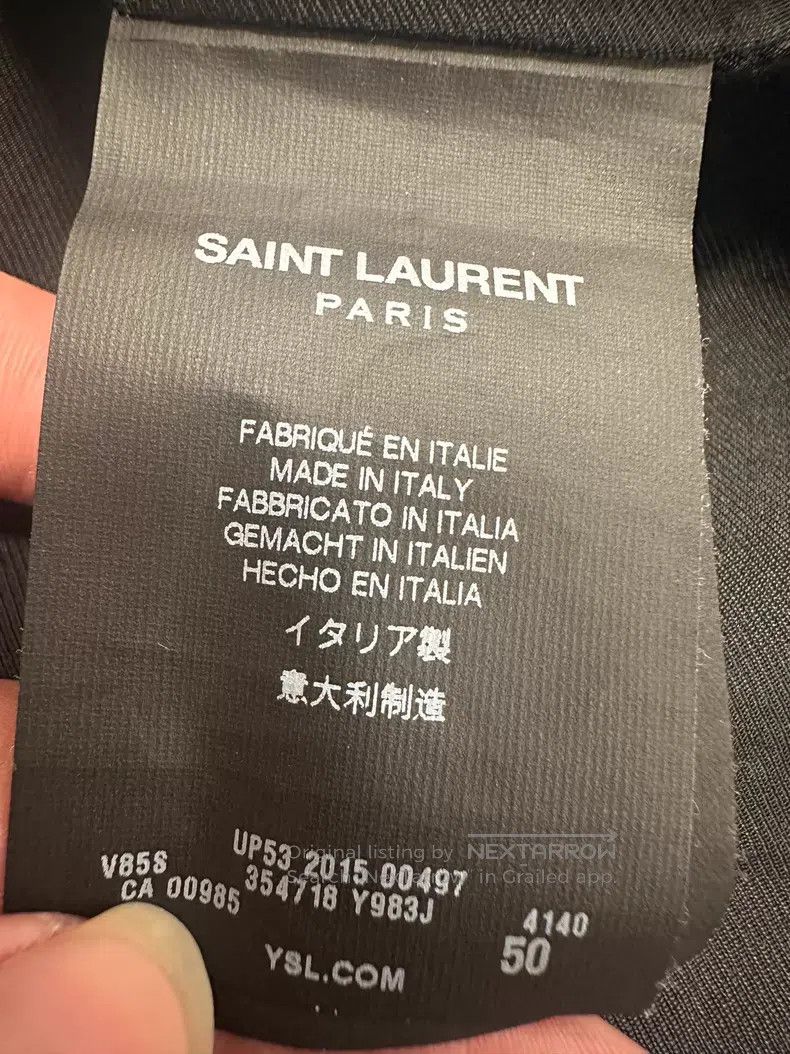Saint Laurent Paris Saint Laurent Paris Deep blue Teddy wool baseball suit Size US M / EU 48-50 / 2 - 5 Thumbnail