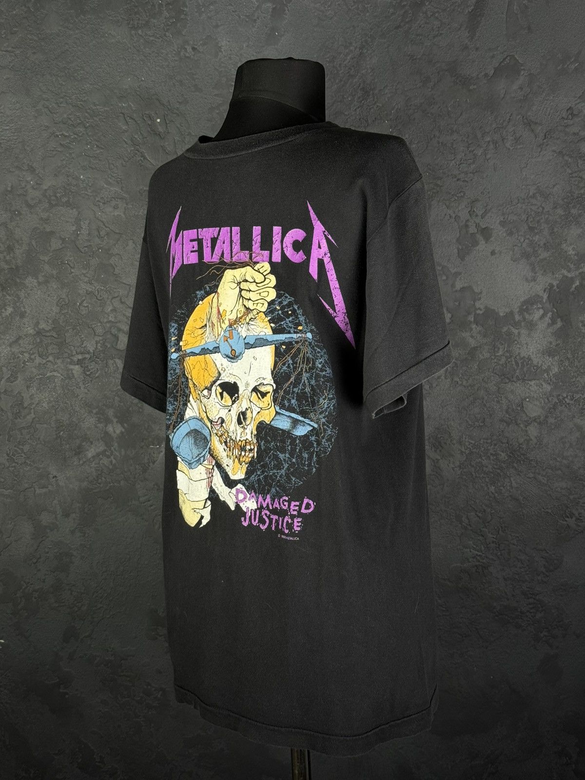 Band Tees 1988 Metallica Damaged Justice T-Shirt Vintage Big Logo Size US L / EU 52-54 / 3 - 1 Thumbnail