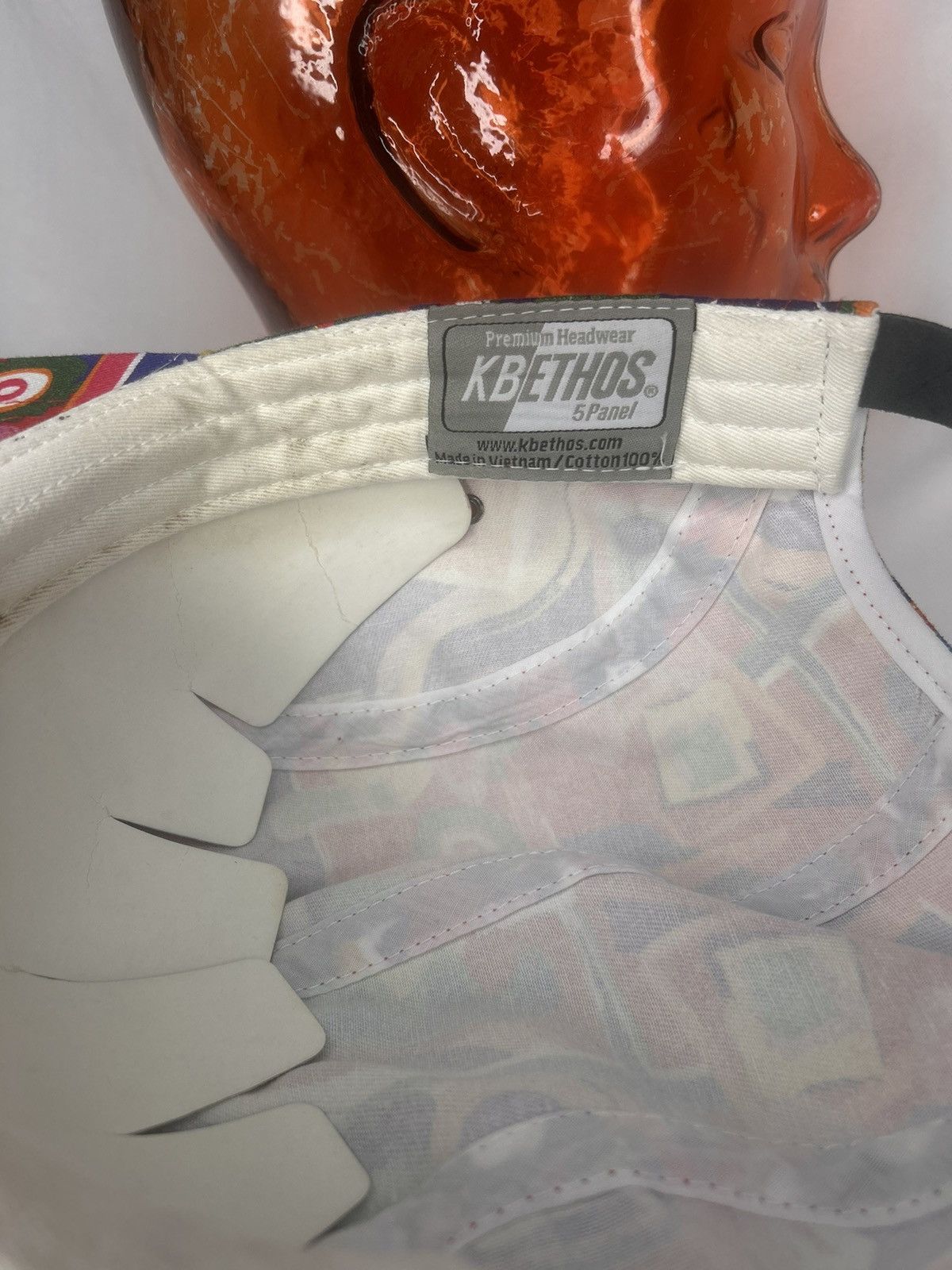 Vintage Vintage 90’s AOP 5-Panel Leather Strapback Hat Size ONE SIZE - 7 Thumbnail