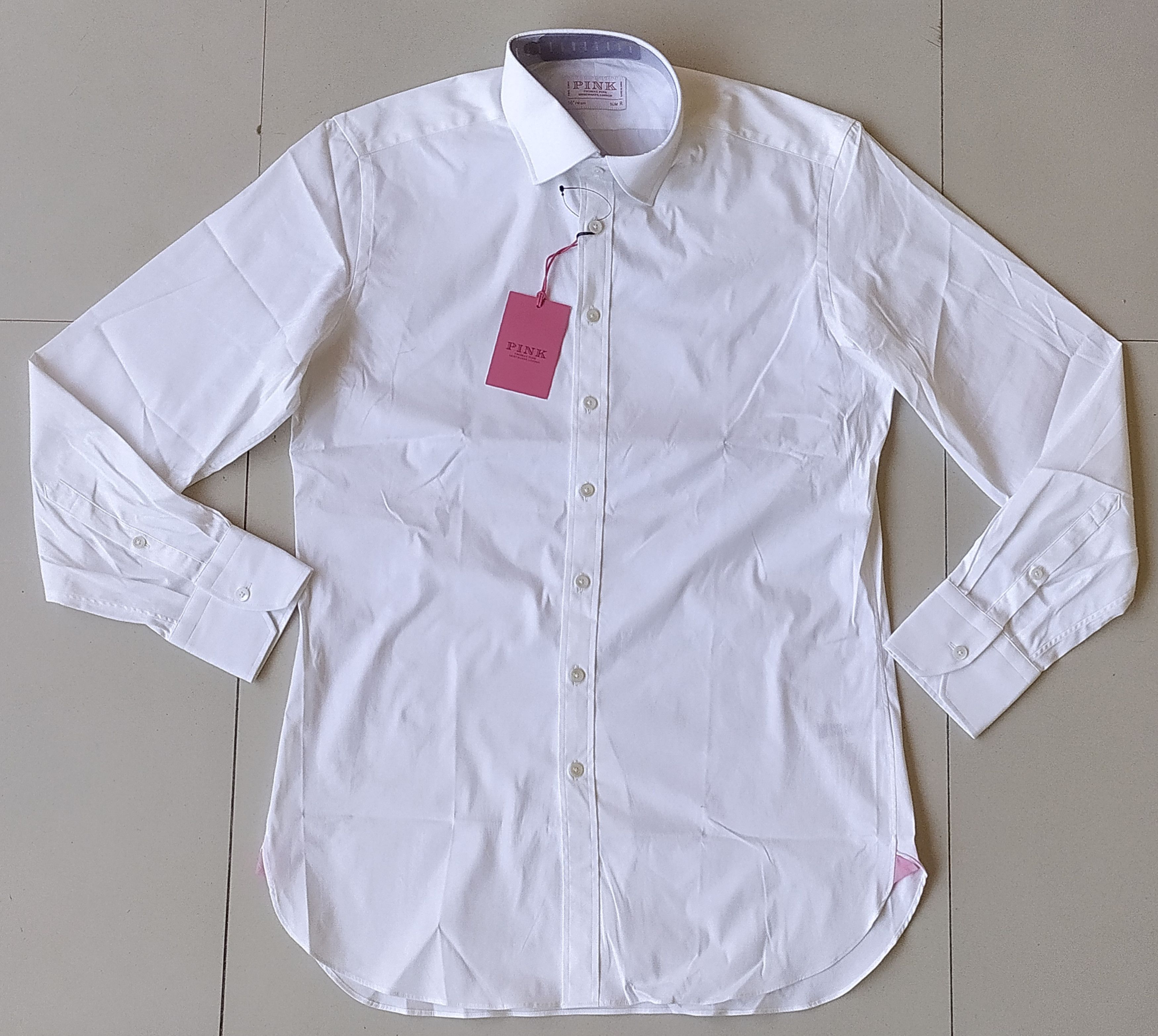 Thomas Pink Thomas Pink Formal Stretch poplin Shirt Free Shipping T/129 Size US M / EU 48-50 / 2 - 2 Thumbnail