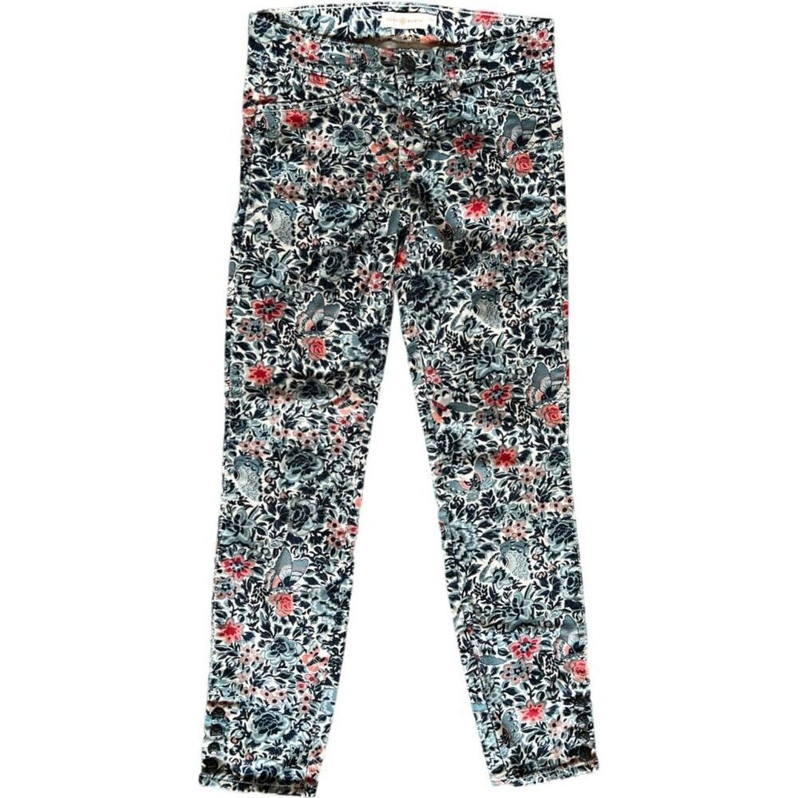 Tory Burch TORY BURCH Blue Printed Skinny Leg Jeans, US24 SRP: $250 Size 24" / US 00 / IT 34 - 1 Thumbnail