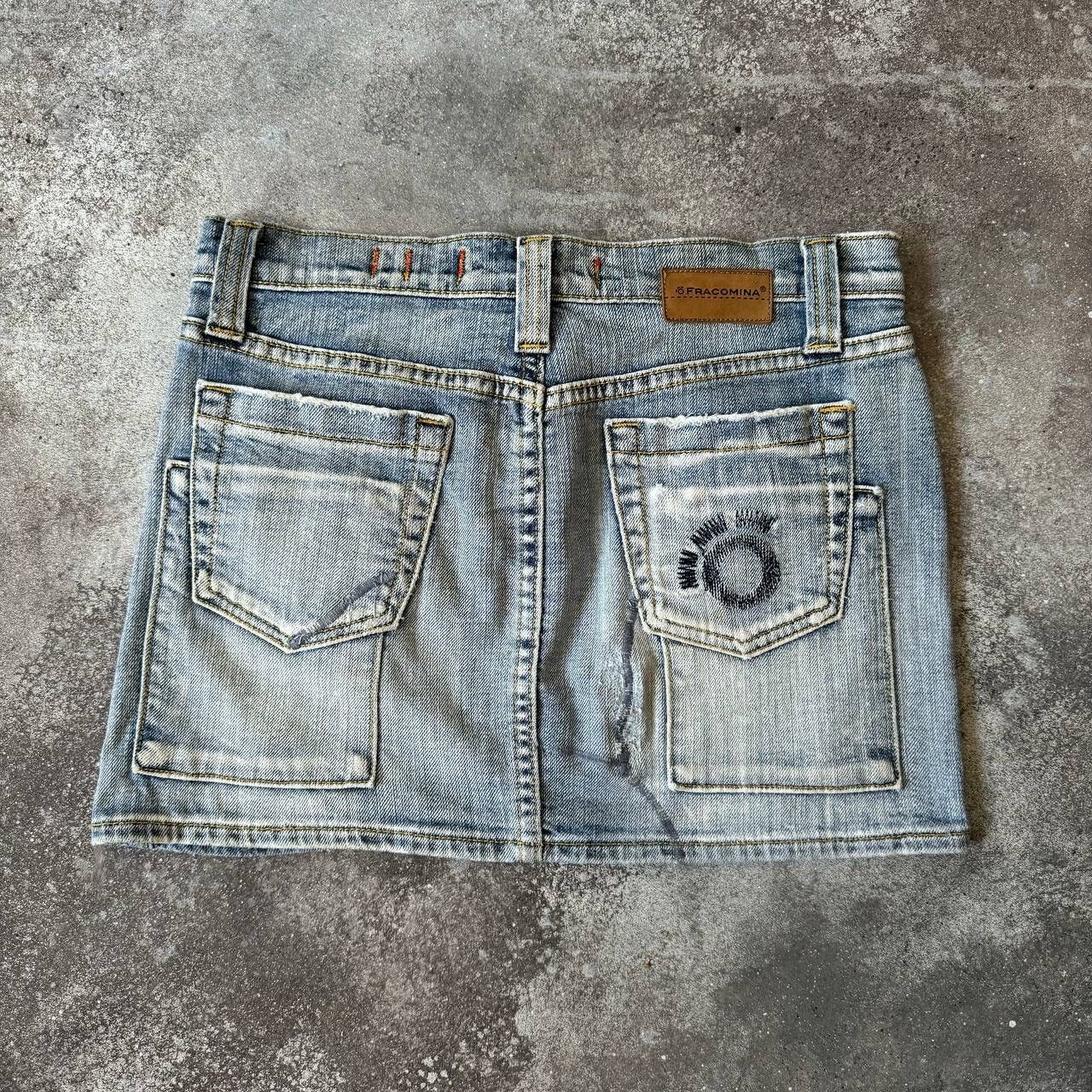Hysteric Glamour Sexy Washed Blue Denim Mini Skirt (rick owens style) Size 30" / US 8 / IT 44 - 1 Thumbnail