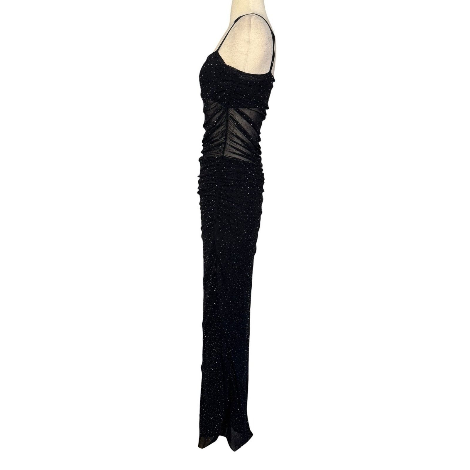 Anthropologie AFRM Jennan Rhinestone Illusion Maxi Dress Black Size M Size M / US 6-8 / IT 42-44 - 10 Thumbnail