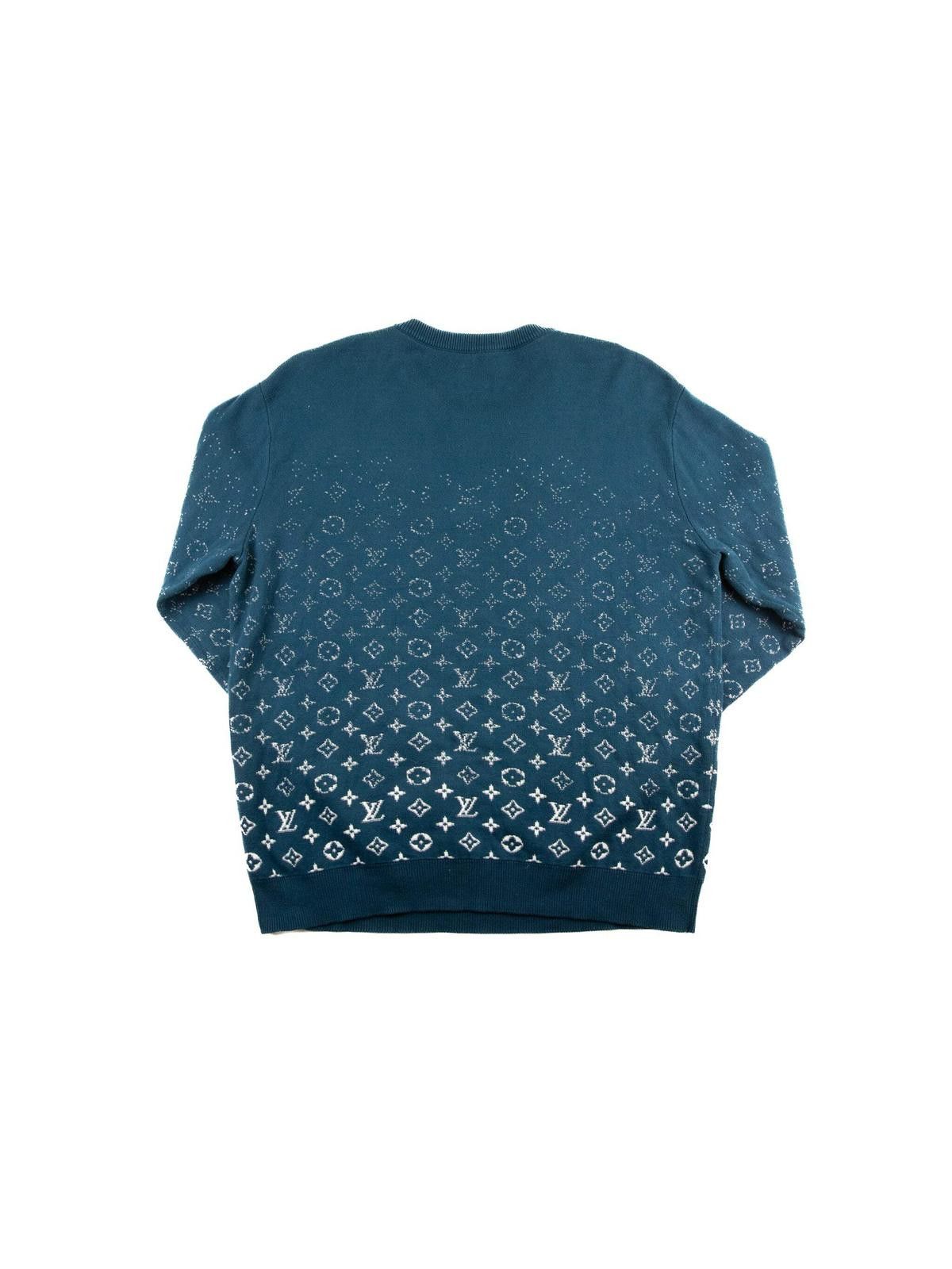 Louis Vuitton Louis Vuitton Mens LVSE Monogram Degradé Crewneck Large Blue Size US L / EU 52-54 / 3 - 6 Thumbnail