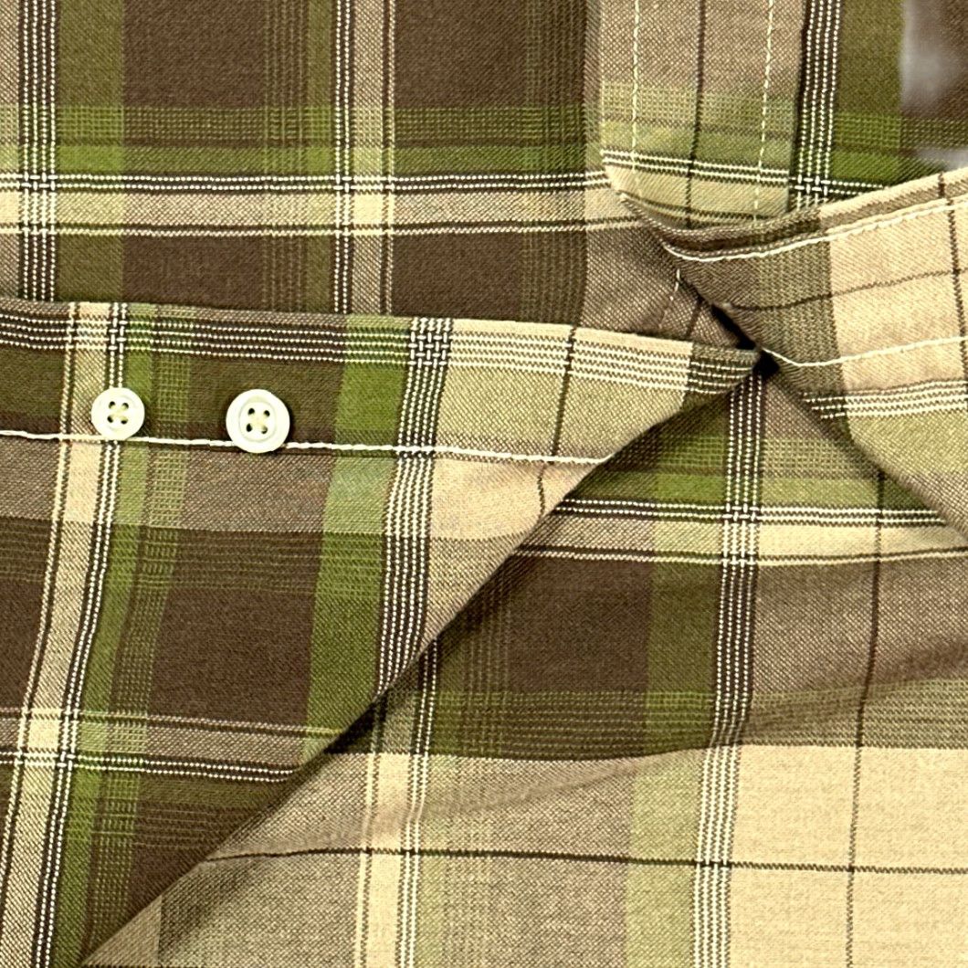 Vintage VINTAGE Towncraft Shirt Mens Adult LARGE Brown Green Plaid Military Camo 90s Long Sleeve Button-Up Size US L / EU 52-54 / 3 - 7 Thumbnail