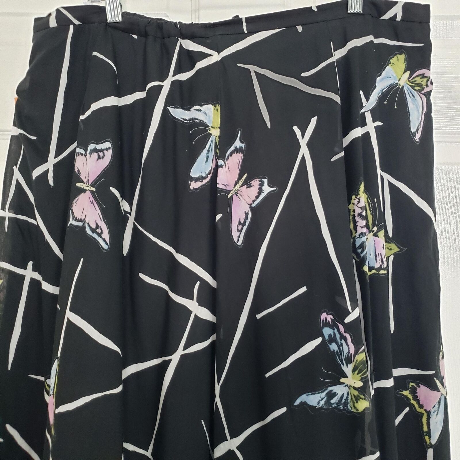 Other Silk Cotton Butterfly Maxi Skirt Womens Waist Size 38 / XL Size 38" / US 16 / IT 52 - 2 Thumbnail