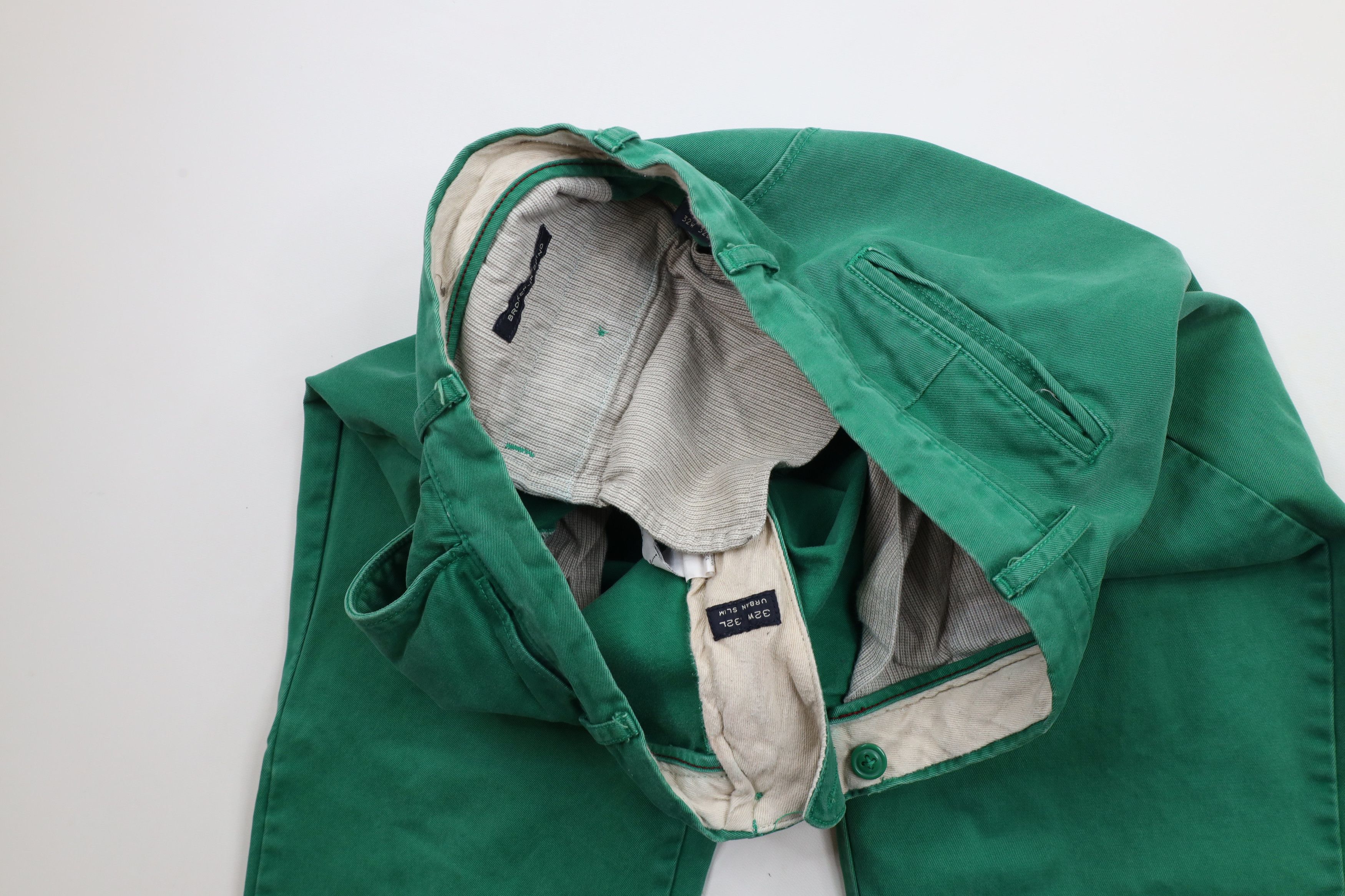J.Crew × Vintage J Crew Urban Slim Fit Broken In Chino Pants Green Cotton Size US 32 / EU 48 - 10 Thumbnail