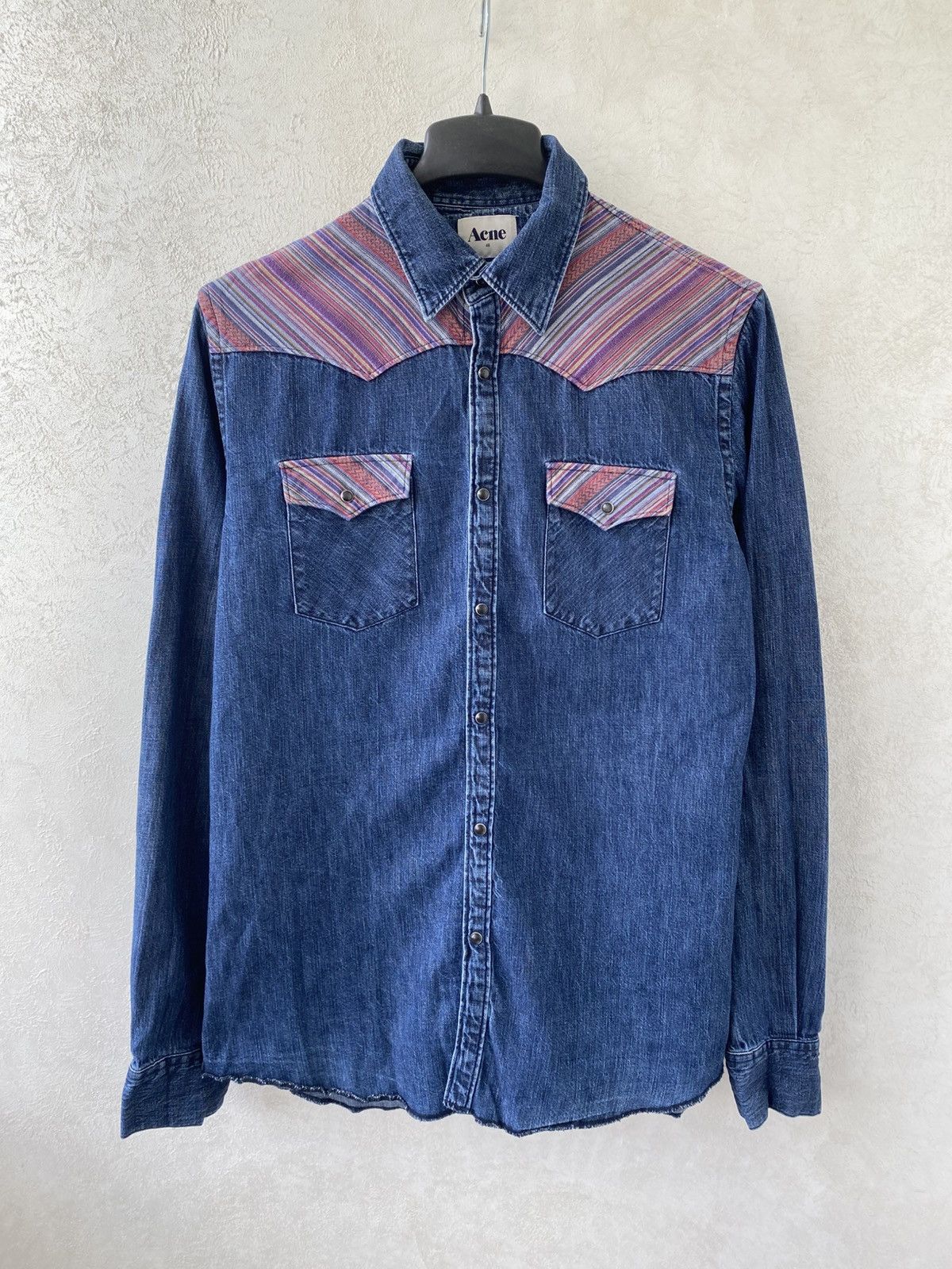 Acne Pop Classics Western Mexican A/W 10 Denim Shirt Size 48