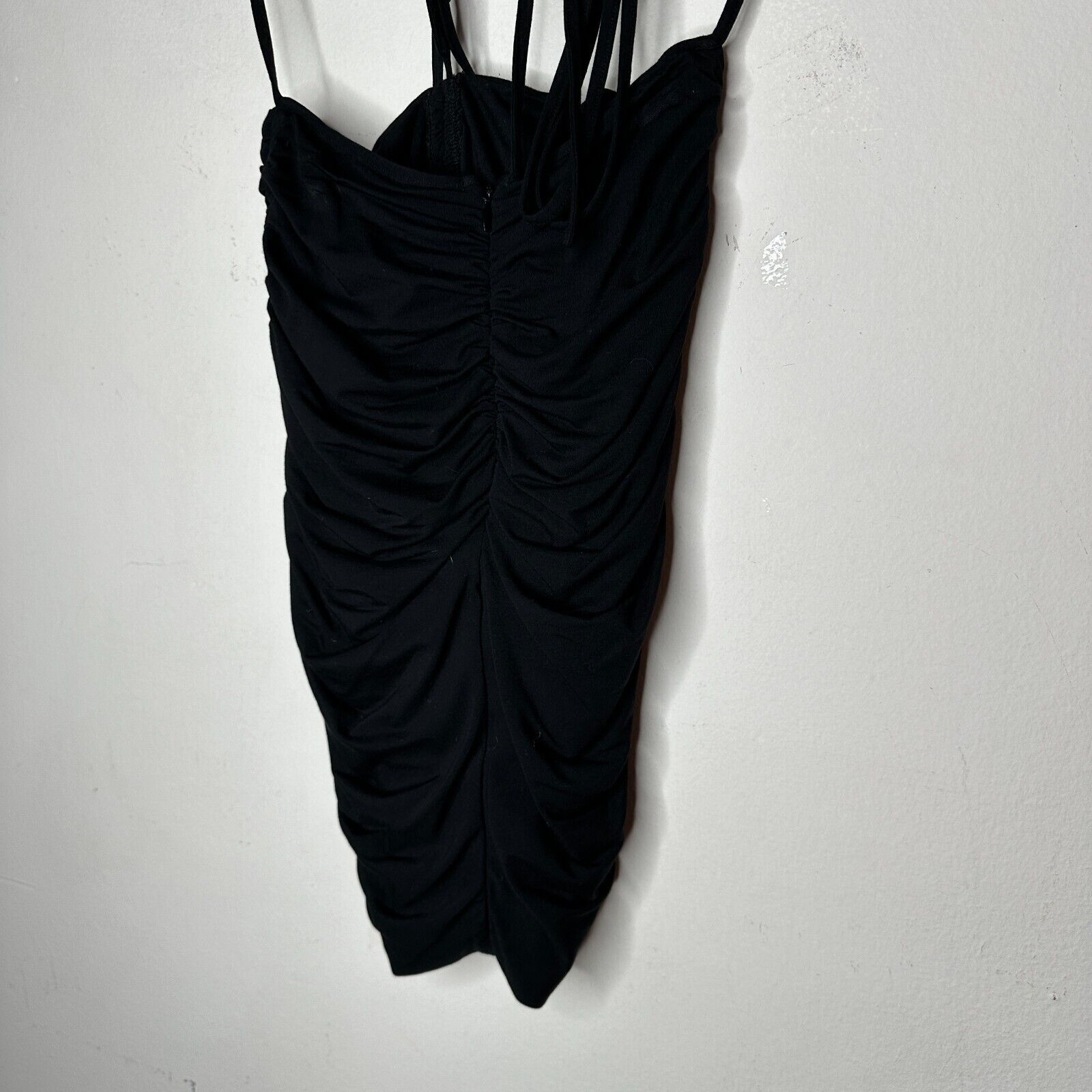 Other I.AM.GIA Black Ruched Mid-Rise Wrap Self Tie Waist Skirt XS Size 26" / US 2 / IT 38 - 5 Thumbnail