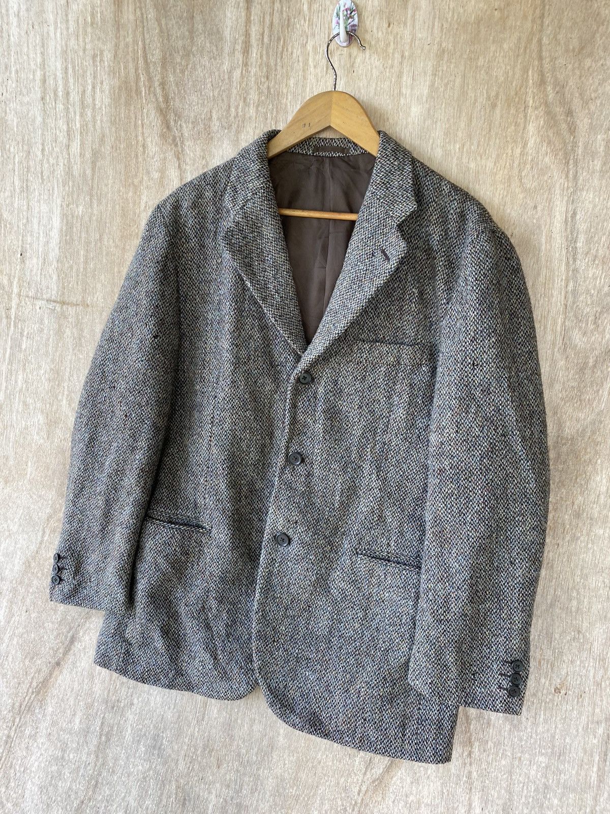 Harris Tweed × Vintage 👘SALE👘VINTAGE 70S ACEDE X HARRIS TWEED VINTAGE WOOL BLAZERS Size US L / EU 52-54 / 3 - 5 Thumbnail