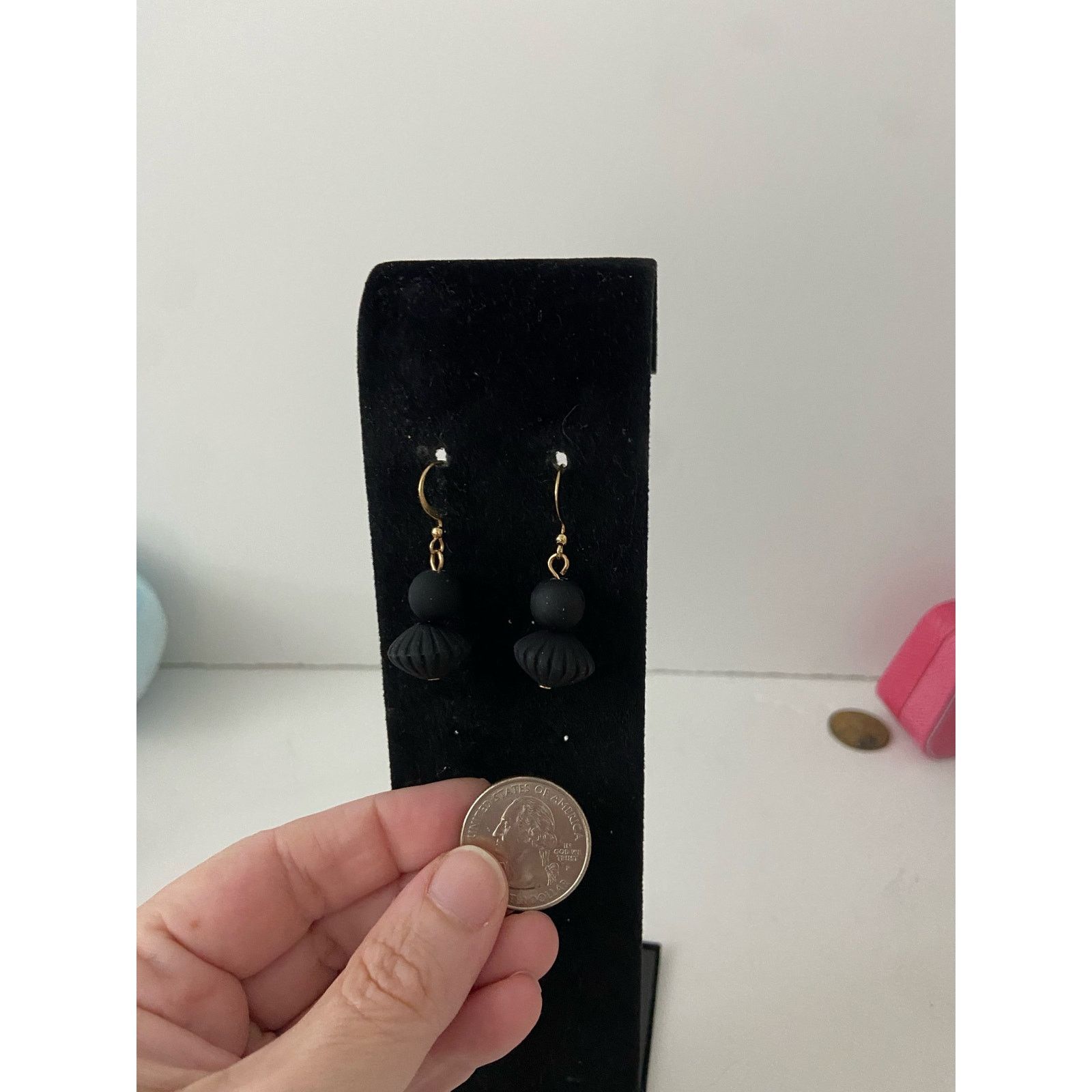 Other black bead earrings Size ONE SIZE - 2 Thumbnail