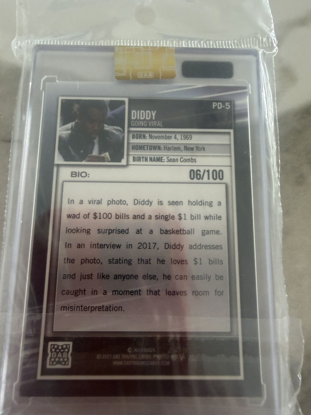 GAS GAS Complex Limited Diddy Puff Daddy Box Set Hologram Cards Size ONE SIZE - 2 Thumbnail