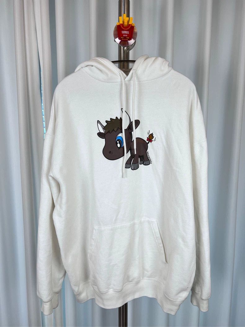 Balenciaga Balenciaga White cartoon calf zipper hoodie Size US S / EU 44-46 / 1 - 1 Thumbnail