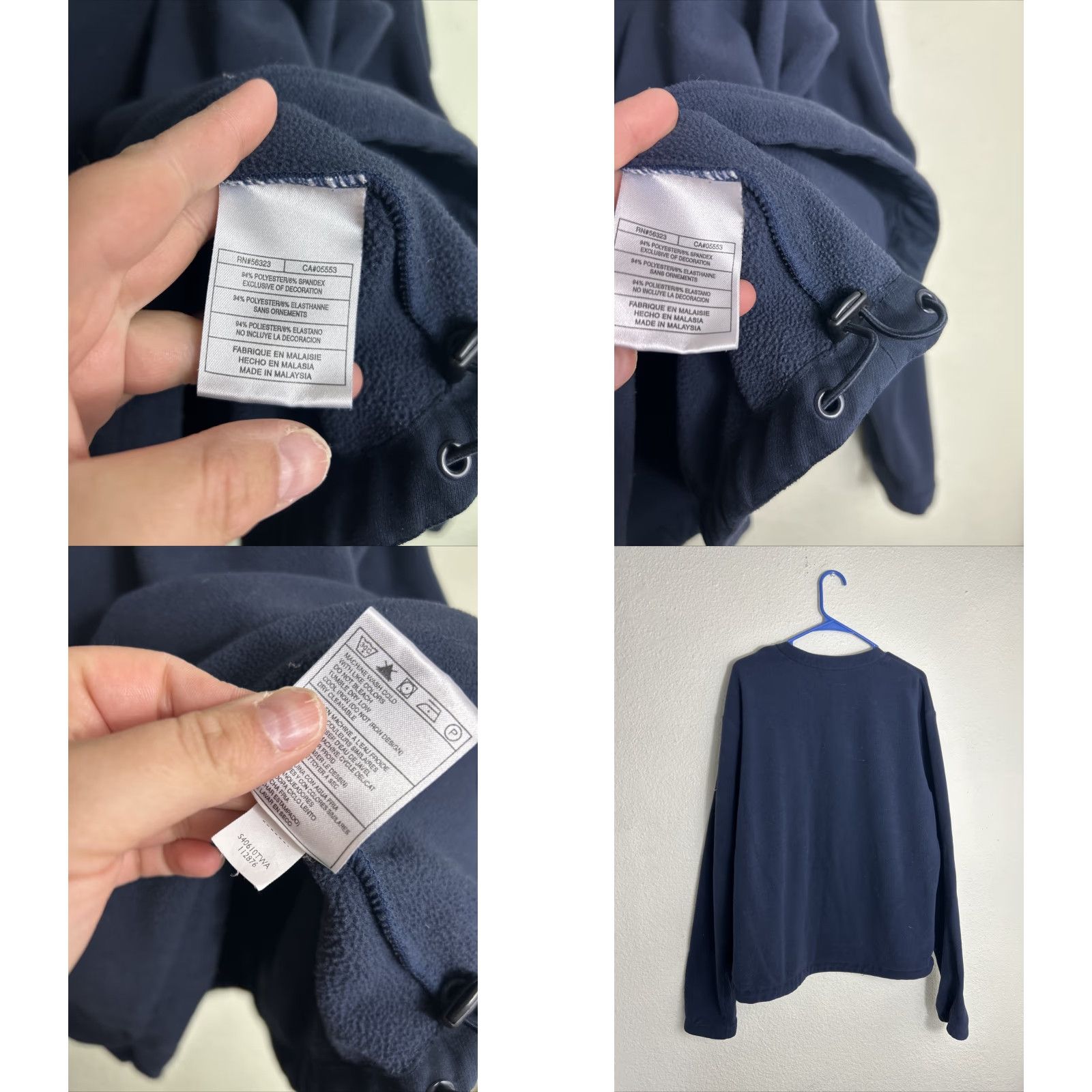 Nike Nike Golf Men's L V-Neck Navy Blue Fleece Pullover Sweater Size US L / EU 52-54 / 3 - 8 Thumbnail