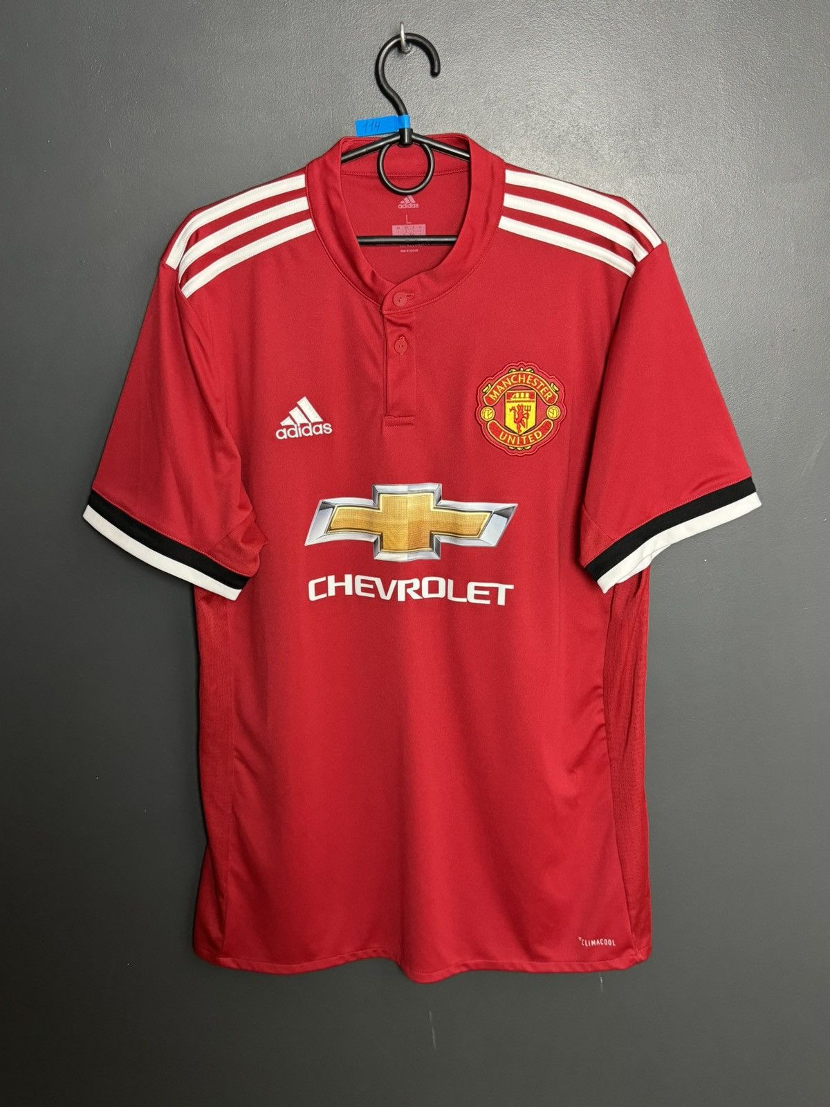 Adidas Manchester United 17/18 Home Football Jersey T-Shirt Size US L / EU 52-54 / 3 - 1 Thumbnail