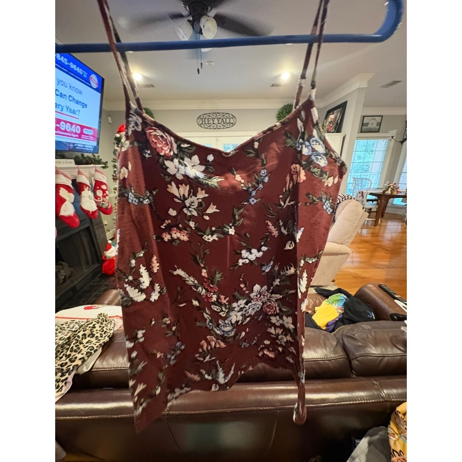 Loft LOFT Outlet Women’s Small S Burgundy Floral Tank Top Size S / US 4 / IT 40 - 2 Thumbnail